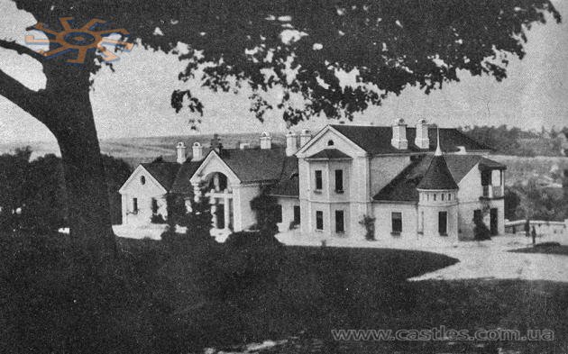 Палац в Голозубинцях в 1914 р. З ІХ тому праці Романа Афтаназі "Dzieje rezydencij na dawnych kresach Rzeczypospolitej".