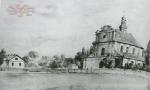Костел в Чуднові. Акварель Наполеона Орди, 1874 р.
