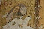 Залишки розписів на стіні костелу у Жабинцях