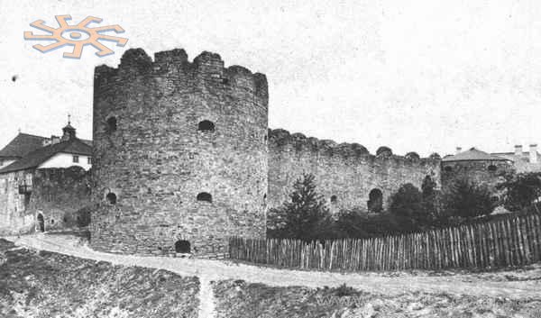 Архівний вид замку в Буданові (Будзанові).