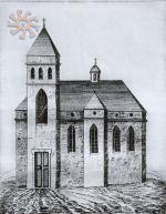 Костел в Біщу. З гравюри 1835 р.