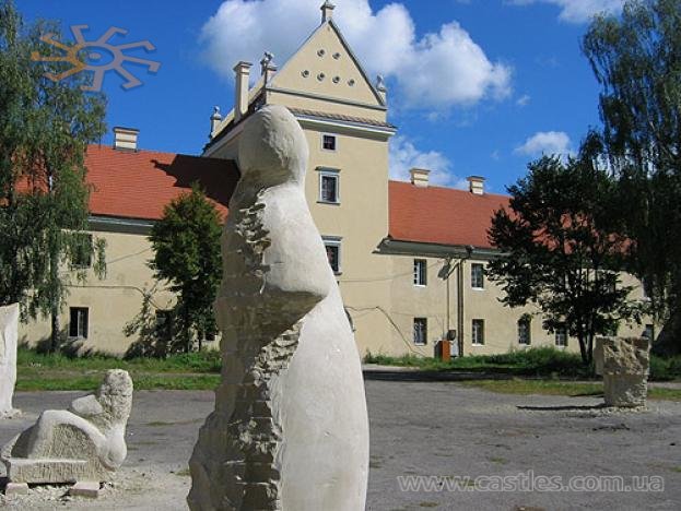 Castle courtyard in Zhovkva