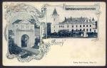 Старі листівки з палацом родини Реїв у Псарах