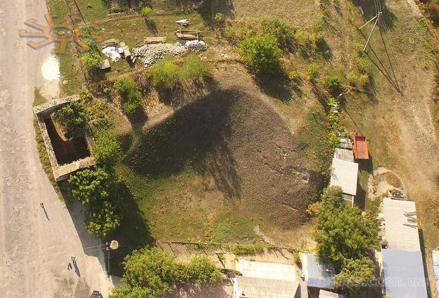 Окопи, аерозйомка: Кам'янецька брама та залишки бастіонів у вересні-2015.