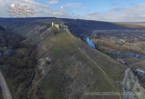 Аерофотозйомка з квадрокоптера замку в Кудринцях на Тернопільщині.