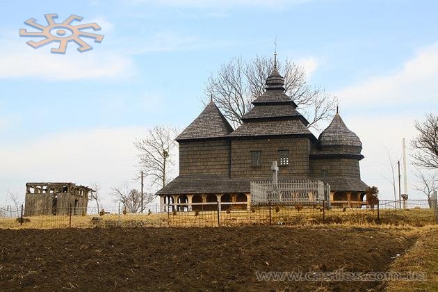Дві дерев'яні церкви Кутів біля Олеська: старіша Михайлівська (1697 р.)...