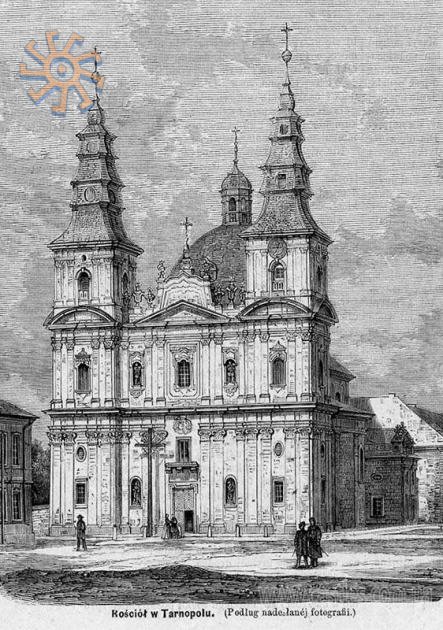 Тернопілсьький домініканський костел в 1869 році.