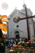 Церква в центрі міста Борщів.