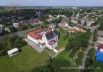 The old dominican monastery and remnants of the castle in the town of Letychiv, Ukraine