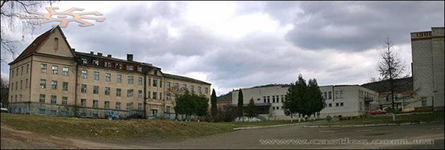 Колись це був палац з добудованим у 1899-му костелом. Березень-2008.. Червоне Золочівського району