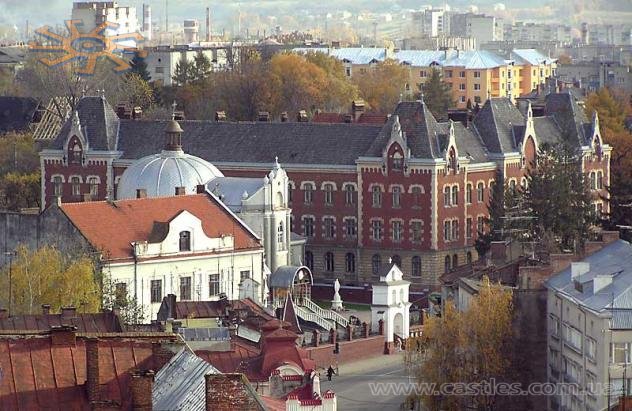 Centrum Drohobyče (město v Haliči na západní Ukrajině)
