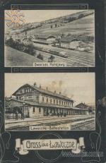 Railway station in Lavochne in the Carpathians