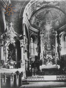 Інтер'єр костелу в 1923 р.