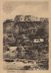 Архівна листівка з видом замку в Язлівці