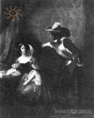 Олександр-Едмунд де Талейран-Періго з дружиною на карнавалі в 1841р.