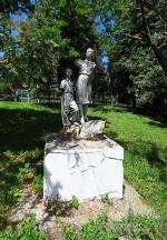 Soviet monument in the village of Kurivka in Ukraine