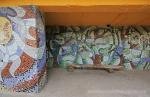 Красива мозаїчна зупинка у Валі-Кузьминій