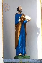 Фігура апостола Петра на фасаді зубрецької церкви