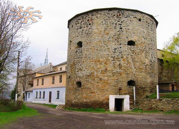 A biggest round tower of Budaniv castle, Ukraine
