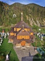 Дмитрівська церква у Татарові з неба