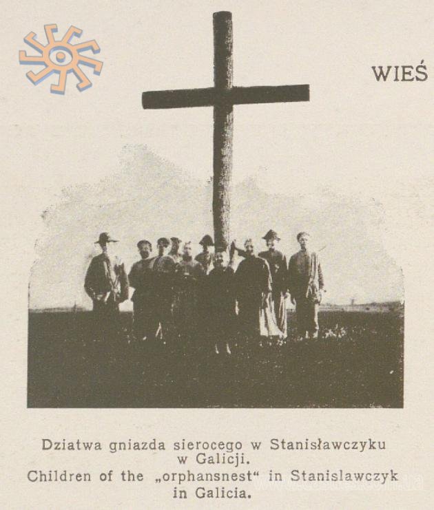 Діти з сиротинця у Станіславчику. З польського часопису Wies Ilustrowana за липень 1911 р.