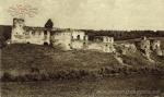 Стара фотографія решток фортеці у селі Сидорів біля Гусятина
