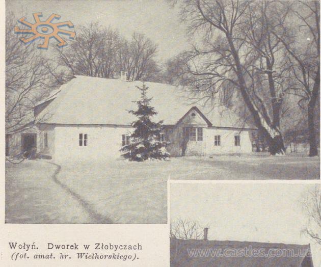Скромний двір у Злобичах. Фото з польського часопису Wies Ilustrowana № 12 за 1911 р.